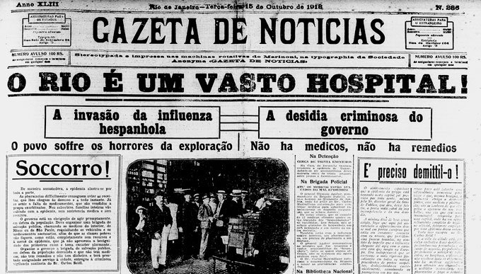 Jornal Gazeta de Notícias 1918