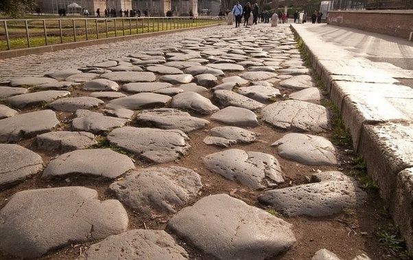 Estradas pavimentadas Roma